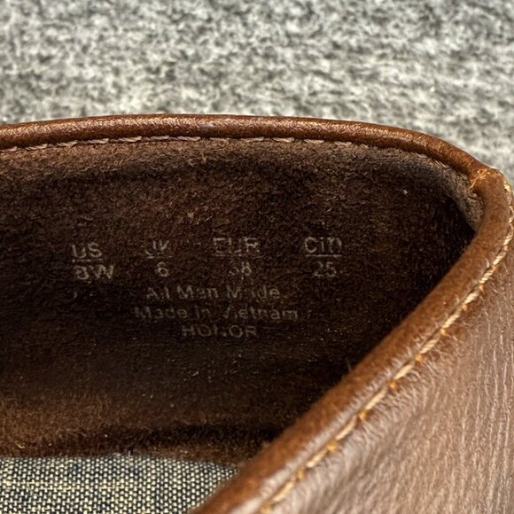 ✅Dr.Scholl's Boots Womens 8W Brown Leather Wedge Ankle Side Zip Fashion Booties. - Picture 2 of 10